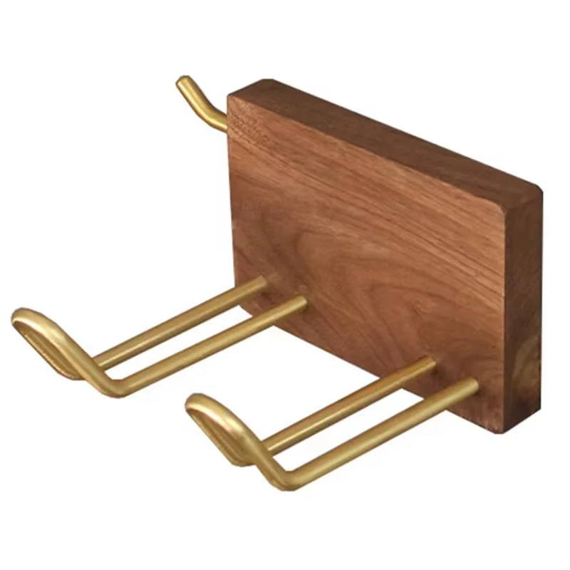 

AB11-No Punching Bathroom Solid Wood Hair Dryer Hanger Hair Dryer Shelf Storage Household Bracket