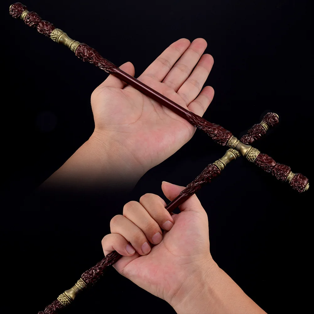 22cm Wukong Game Golden Cudgel Peripheral Ornaments Direct Hit The Destiny Golden Staff Hoop Metal Crafts Toy Model