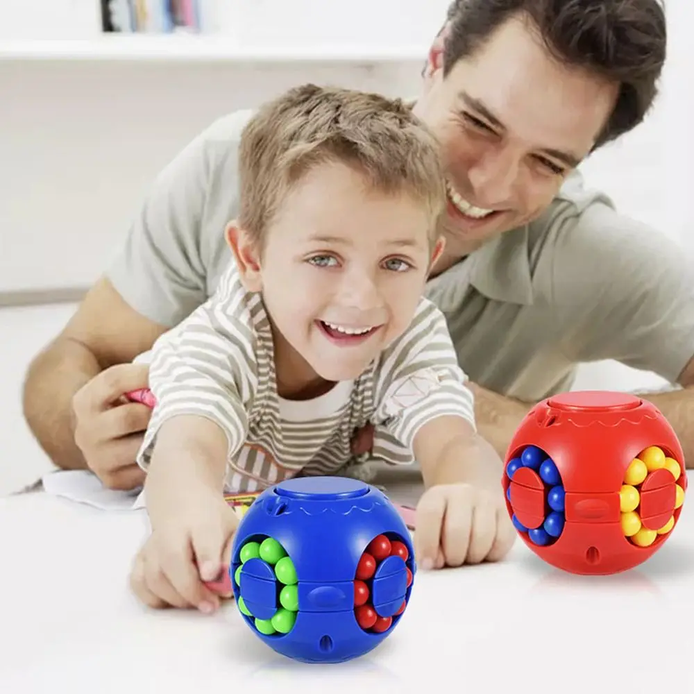 Cubo Giratório Mágico de Plástico Criativo, Spinner 3D de Dedo, Giroscópio de Dedo para Alívio do Estresse