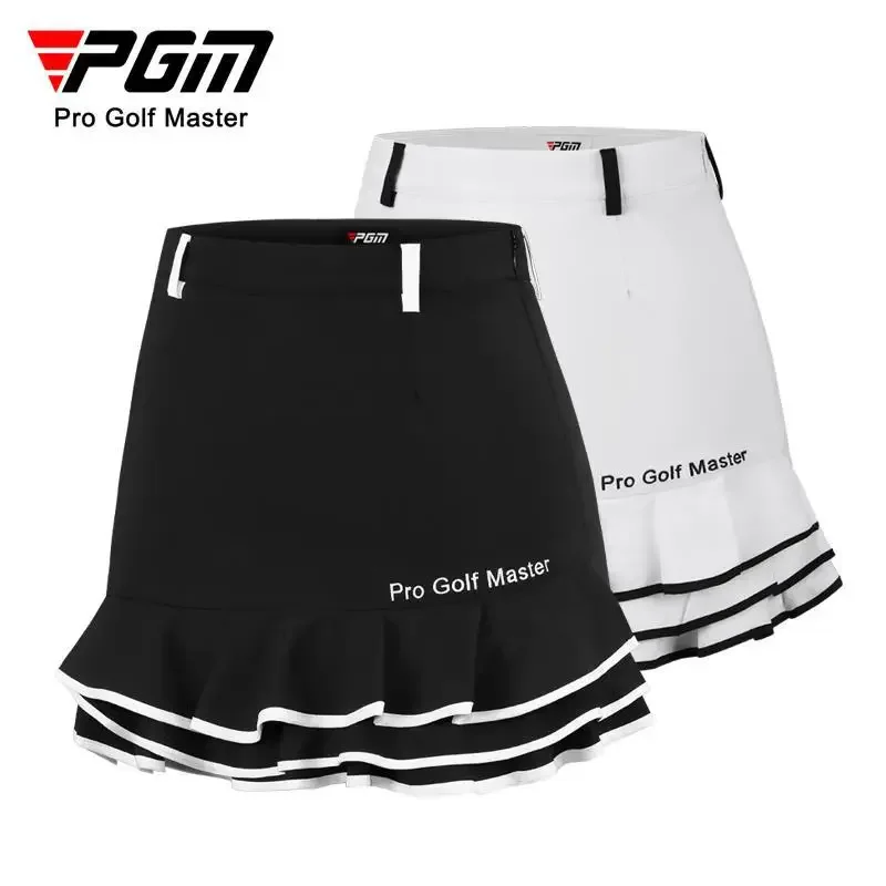 

PGM Women Golf Short Skirt Quick Dry Breathable Four Seasons Ladies Girls Fashion Embroidered Fishtail Skirts Black White XS-XL