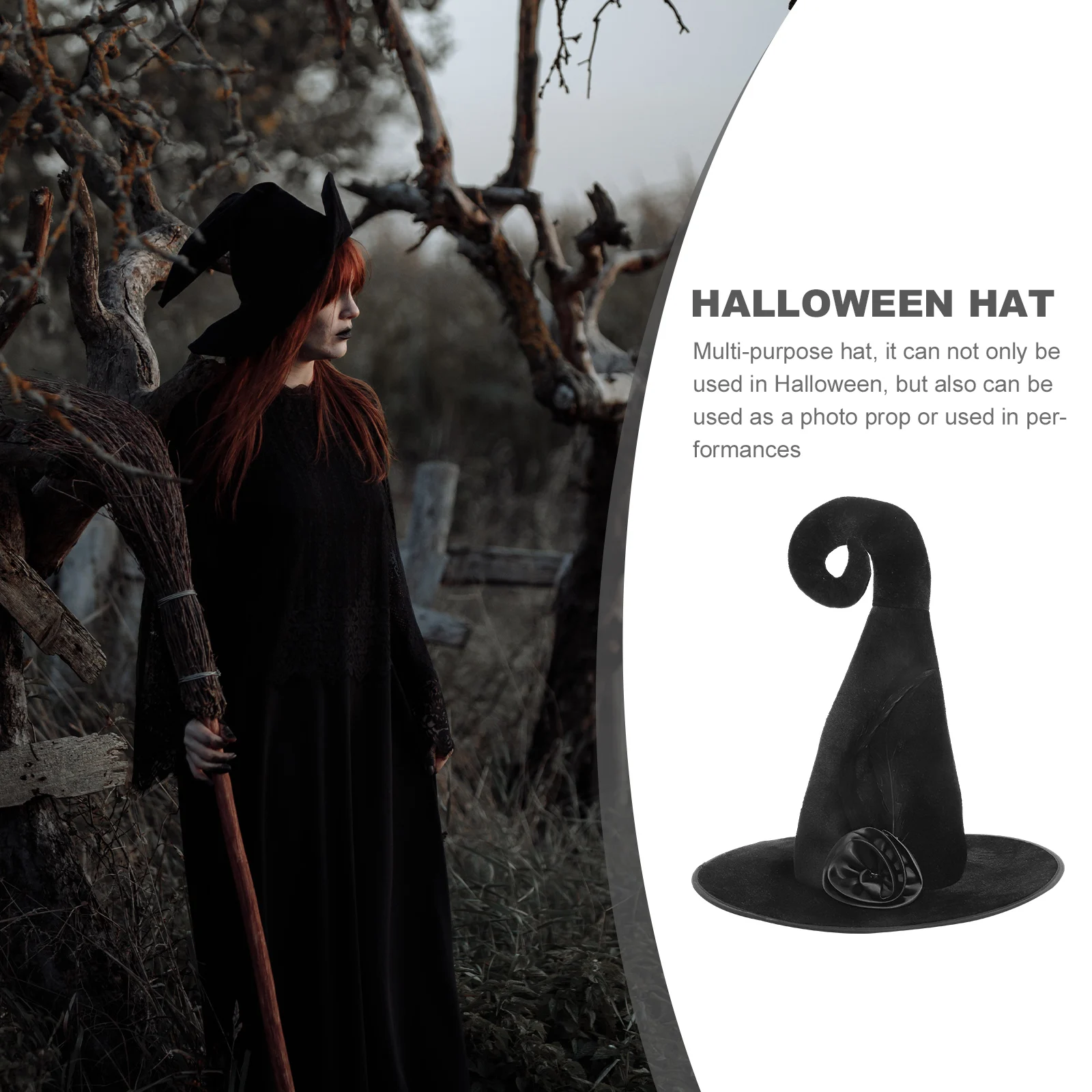 

Реквизит для шляпы ведьмы, костюм для Хэллоуина, декоративные шапки, удобные косплей, новинка, тканевые аксессуары для женщин, декоративные