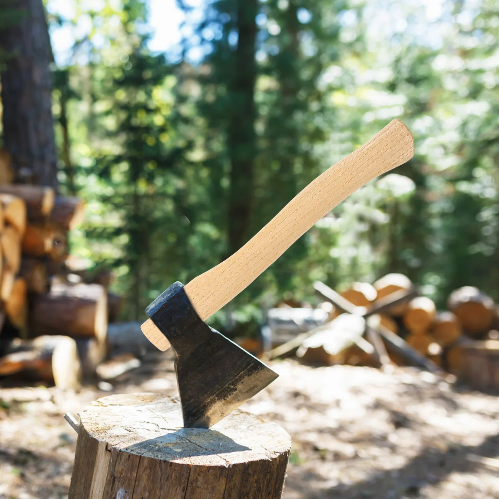 1Set Houten Bijlhandvat Stevige Vervanginggreep Geen Bramen Comfortabel Gebruik voor Brandhout Tuinieren Wandelen Jacht Houten Handvat