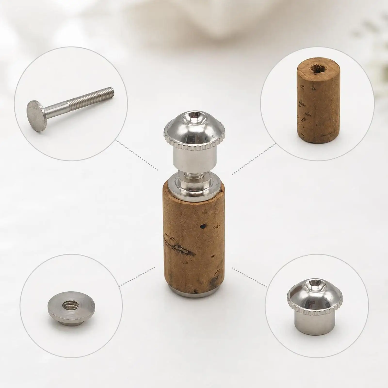 Practical Flute and Piccolo Accessories Headjoint Cork Plug Nickel Plated Brass Tool for Sound Improvement
