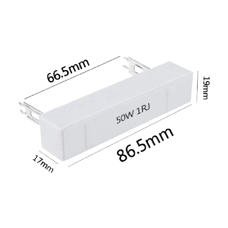 50W Ceramic cement high power resistor 0.1ohm~1K 0.2 0.22R 0.5 1 1.5 2 2.5 3 4 5 6 8 10 15 20 25 50 100 200 250 300 390 500 Ohm