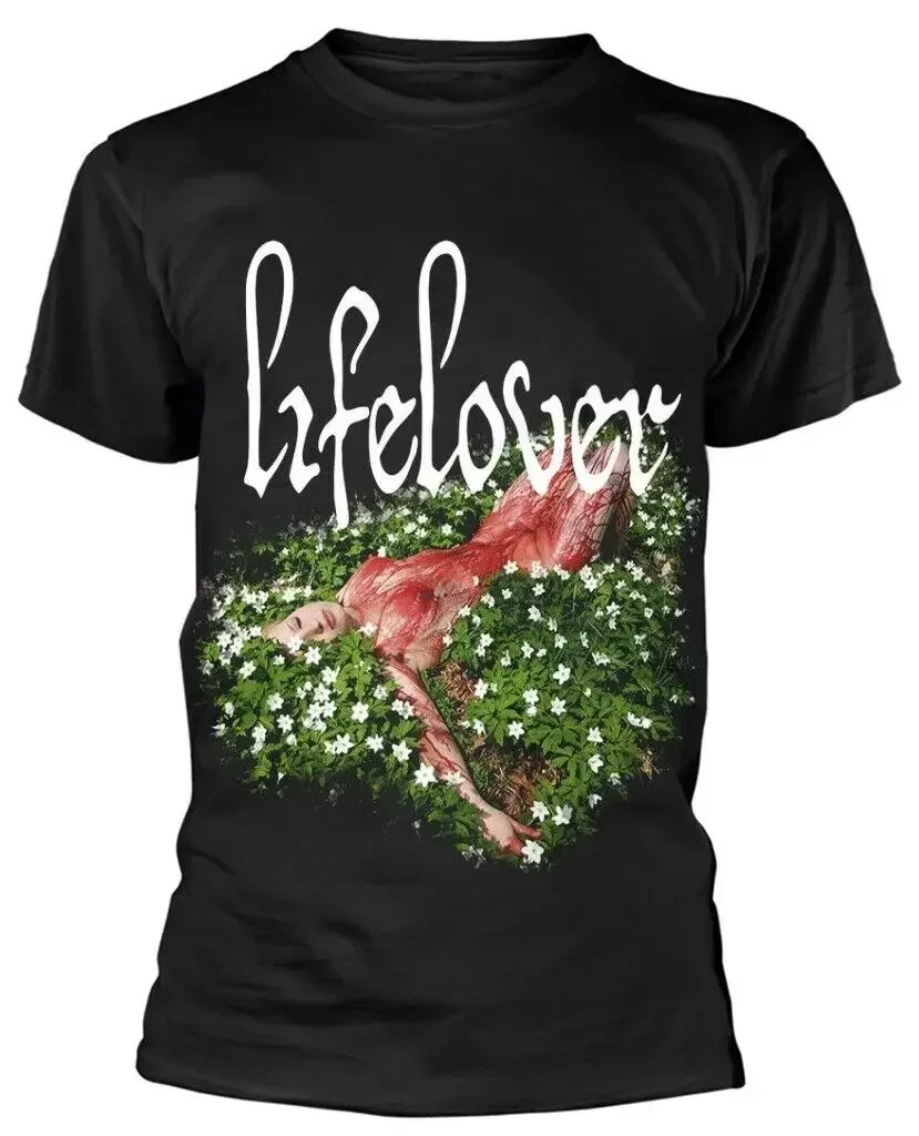 Lifelover Pulver Schwarz T Shirt 2024 High quality Brand Casual Short sleeve O-neck Fashion Printed 100% Cotton