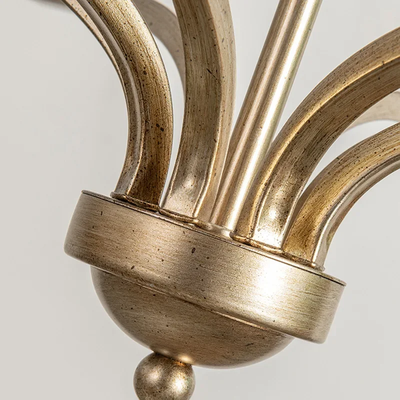 Lustre de teto criativo americano, iluminação retrô de ferro, villa, sala de estar, sala de jantar, quarto minimalista, luzes led