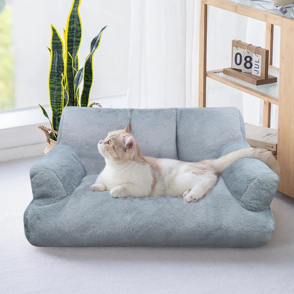 

Indoor Pet Sofa Bed for Kittens Comfortable Bed for Small to Medium Dogs Pet Supplies Cat Sofa Bed Winter Warmth