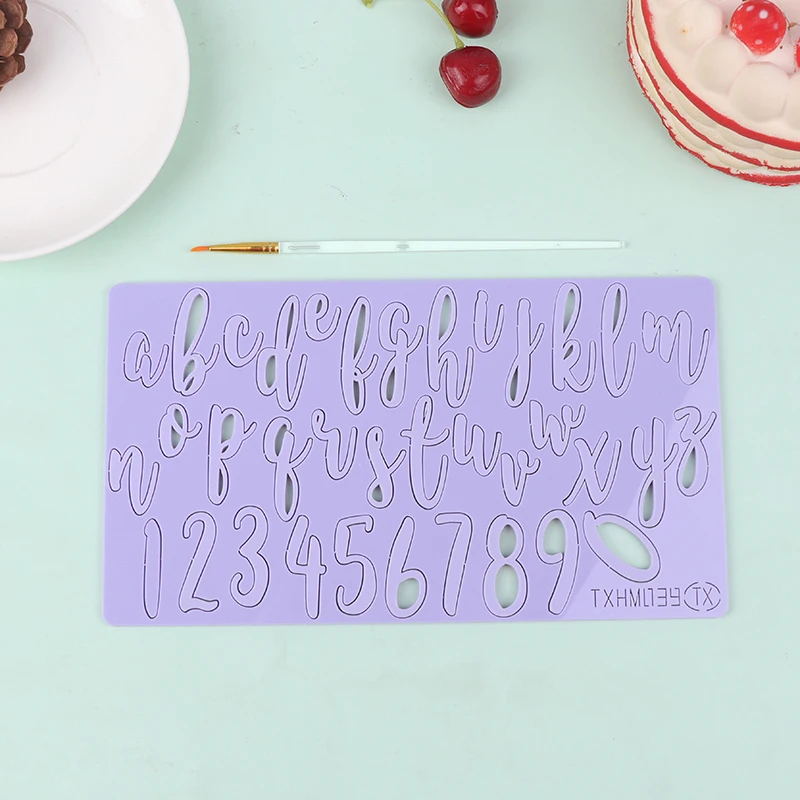 Acrylic Number Letter Alphabet Mold Press Cookie Cutter DIY Cake Stamp Fondant Mold Cake Embossed Decorating Tools