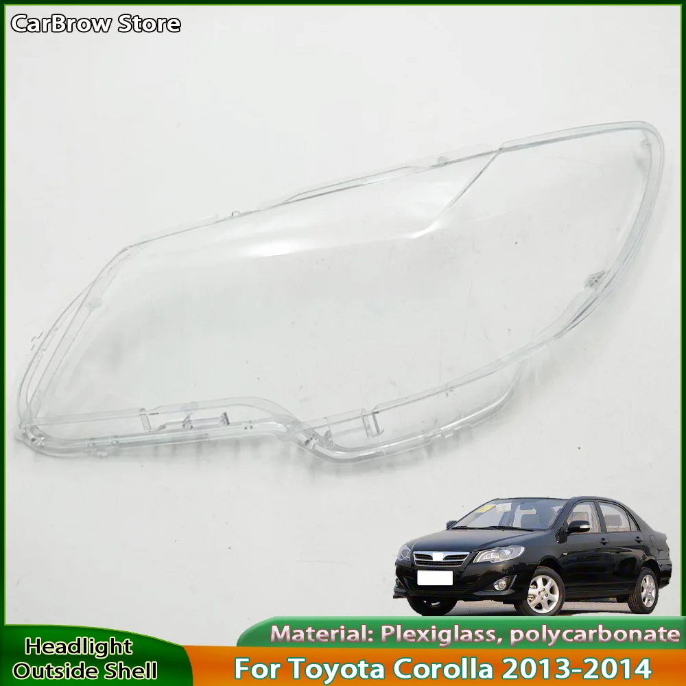 

For Toyota Corolla 2013-2014 Front Headlamp Cover Transparent Mask Lamp Shade Headlight Shell Lens Auto Replacement Parts