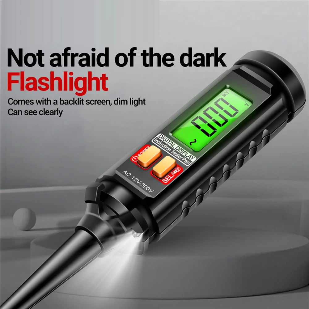 AC12V-300V B16 Интеллектуальная цифровая измерительная ручка с датчиком, яркий свет Aneng, тестер обнаружения напряжения переменного тока, инструменты для электрика