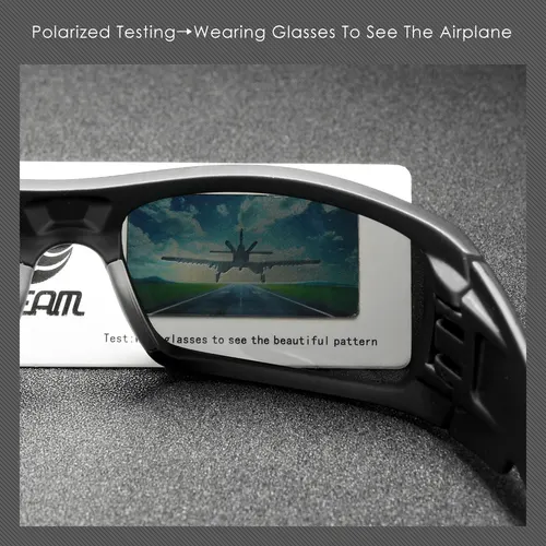 Imagen 2 del producto KDEAM Gafas de sol de pesca para hombre con diseño totalmente negro Material duradero Gafas de sol fotocromáticas y para conducción nocturna Estuche de calavera