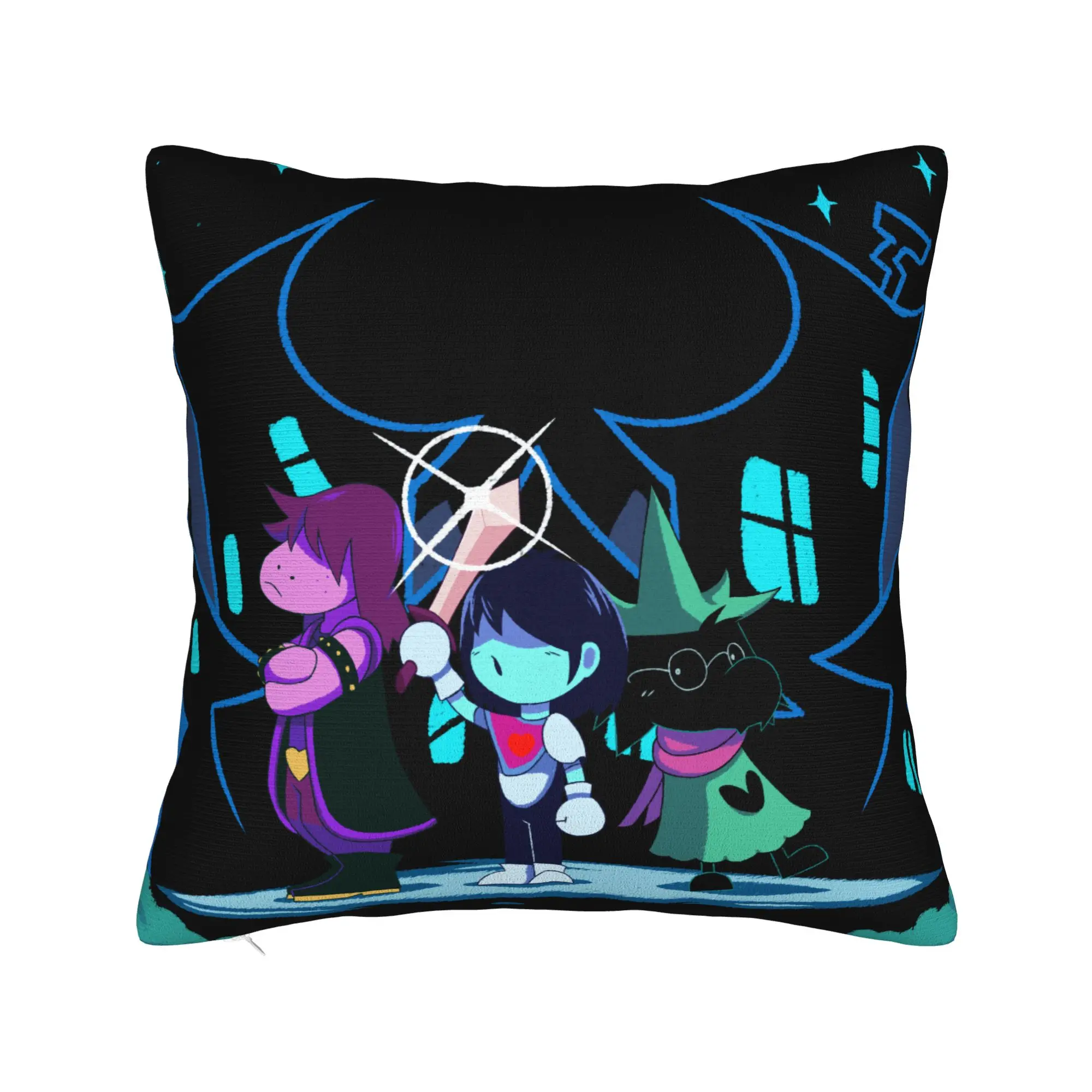 Deltarunes Kris Ralsei Susie Pillowcase Soft Cushion Cover Decorations  Pillow Case Cover Bedroom Square