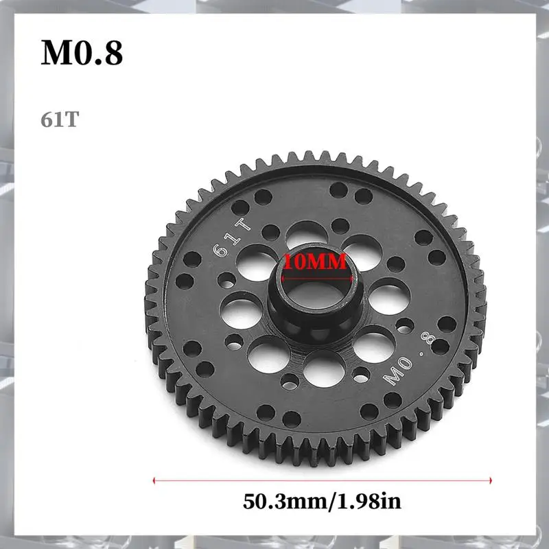 A84F-Steel Metal 32P 61T Spur Gear Main Gear ARA311100 For ARRMA 1/10 GORGON Monster Truck 2WD RC Car Upgrade Parts Black