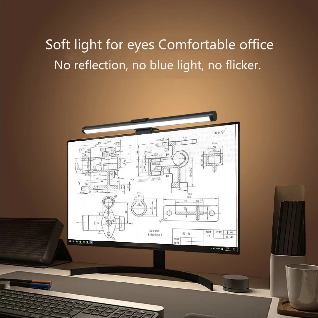 LED Computer Monitor Light Bar RGB Dual Light Source Screen Hanging Light USB Eye Protection Touch Backlight Desk Lamp