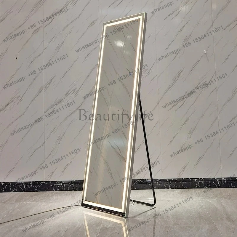 smart full body full-length mirror floor fitting barber shop home floor mirror