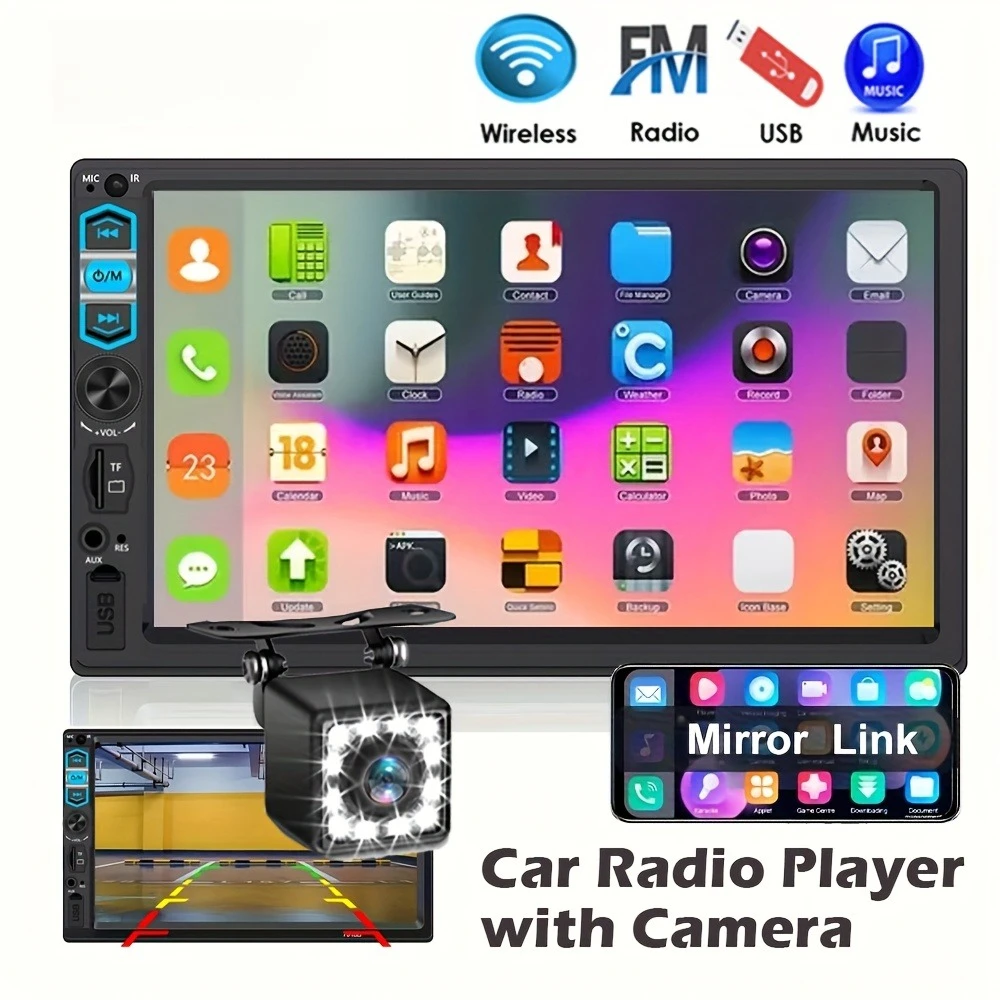 

Модернизированный автомобильный мультимедийный плеер с 7-дюймовым экраном, FM/USB/AUX/Mirror Link Navigation2 Din-панели, встроенная стереосистема