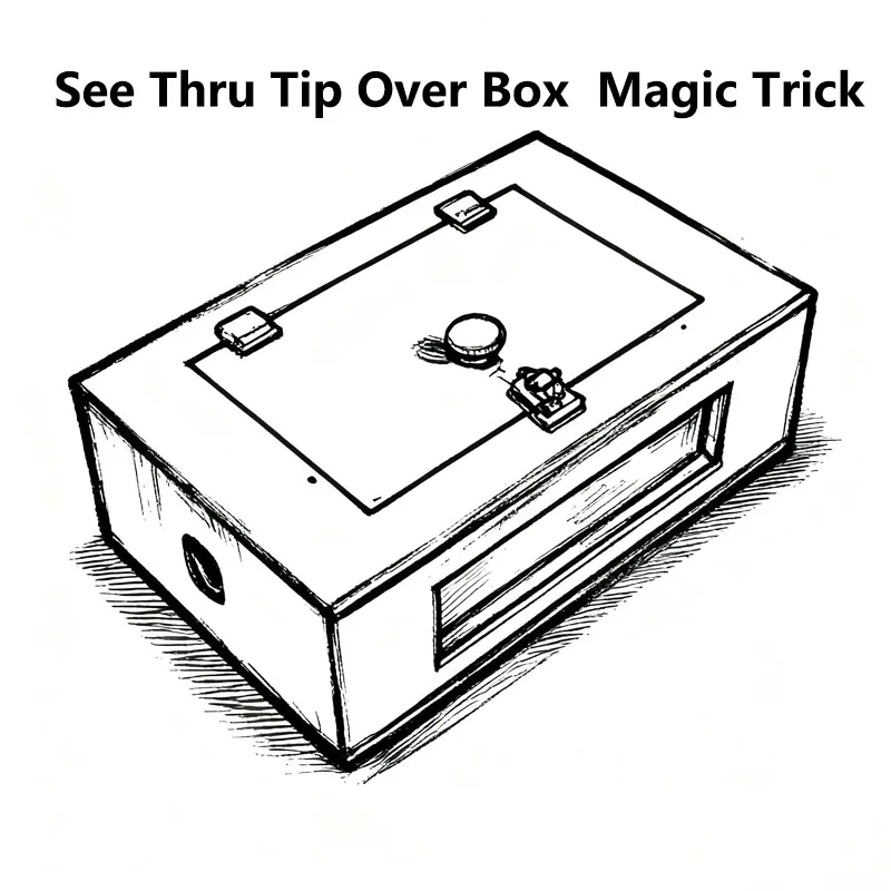 

See Thru Tip Over Box Magic Trick Mentalism Stage Magia Comedy Close Up Magician Classic Magie Props(Wooden)