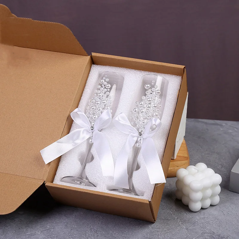 Creative Transparent Glass Wine Cup Gift Box Set with Tall Red Wine Glasses for Birthday image 3