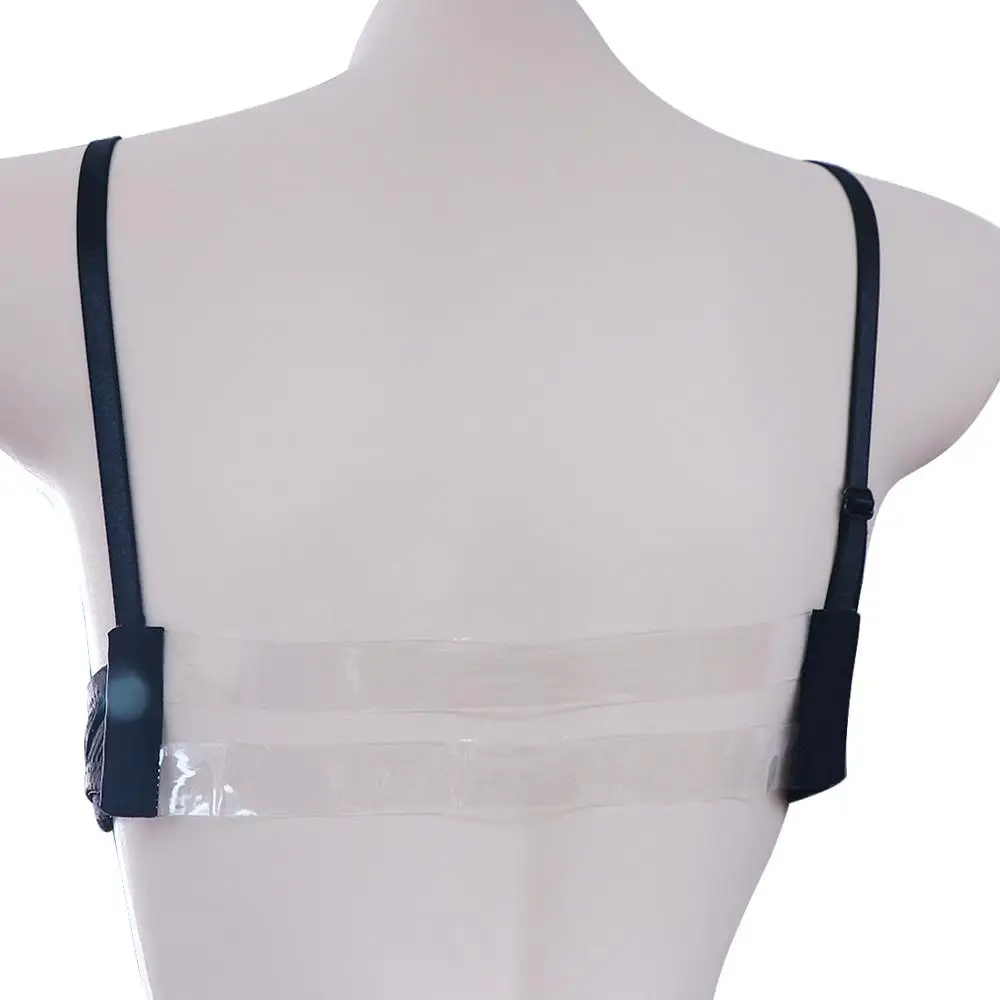 Adjustable Non Slip Elastic Band Solid Color 3 Hooks Bra Accessories Bra Buckle Transparent Bra Extender Extension Buckle