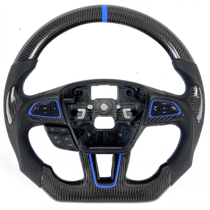 

MK3 2015 2016 2017 2018 Perforated Leather Hot-Selling Style Custom Carbon Fiber Car Steering Wheel