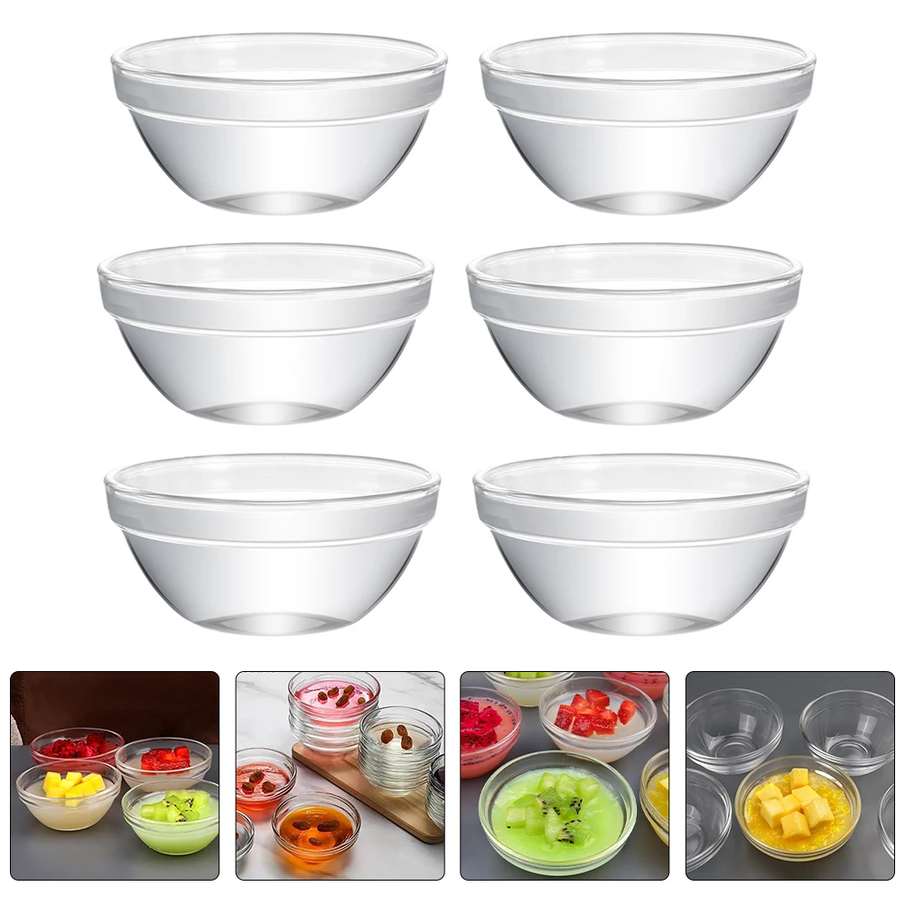 

8pcs 45ml Glass Dessert Rice Pudding Bowls Round Bowls Pudding Containers Jelly Puddin Cake Glass Bowl Kitchen Gadgets