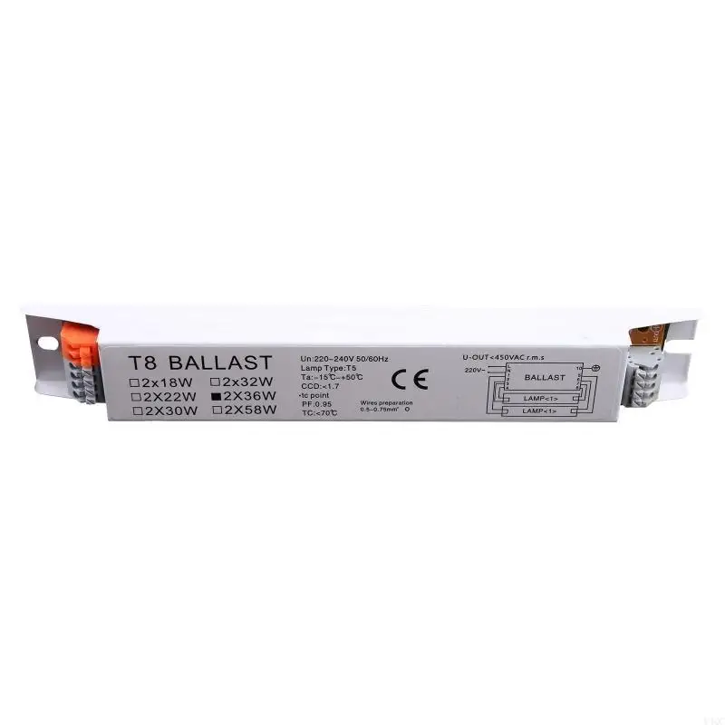 1pc T8 2x36W الصابورة الإلكترونية لمصباح الجراثيم للأشعة فوق البنفسجية ، مصباح الفلورسنت Y4QC