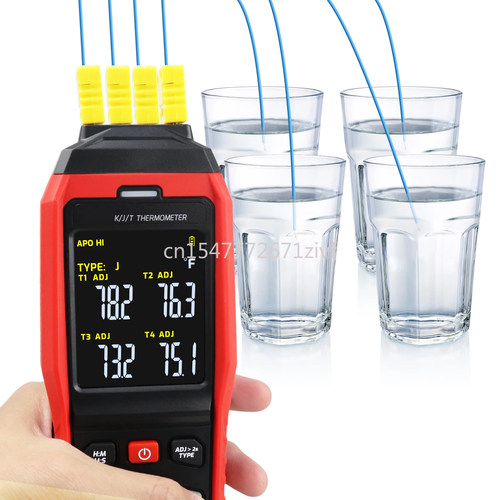 

TA612C Thermocouple Thermometer K/J/ T Datalogger 4-Channel Display With Real Time Data Logging Visible Alarm & ADJ Compensation