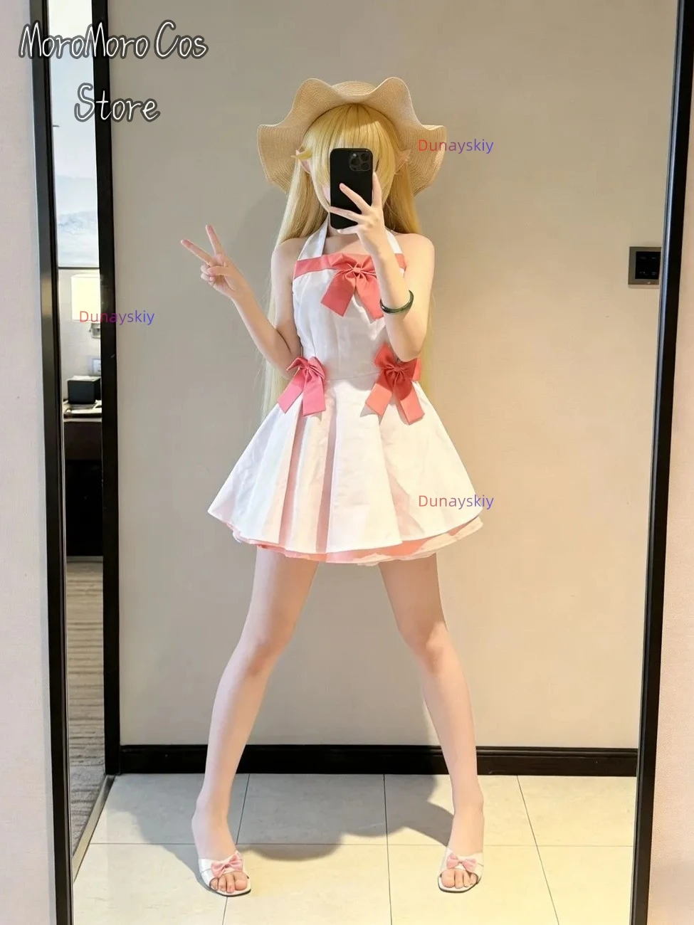 Oshino Shinobu Cosplay Anime Off Monster Season Costume Women Summer Dress Daily Clothing Carnival Uniform Clothes