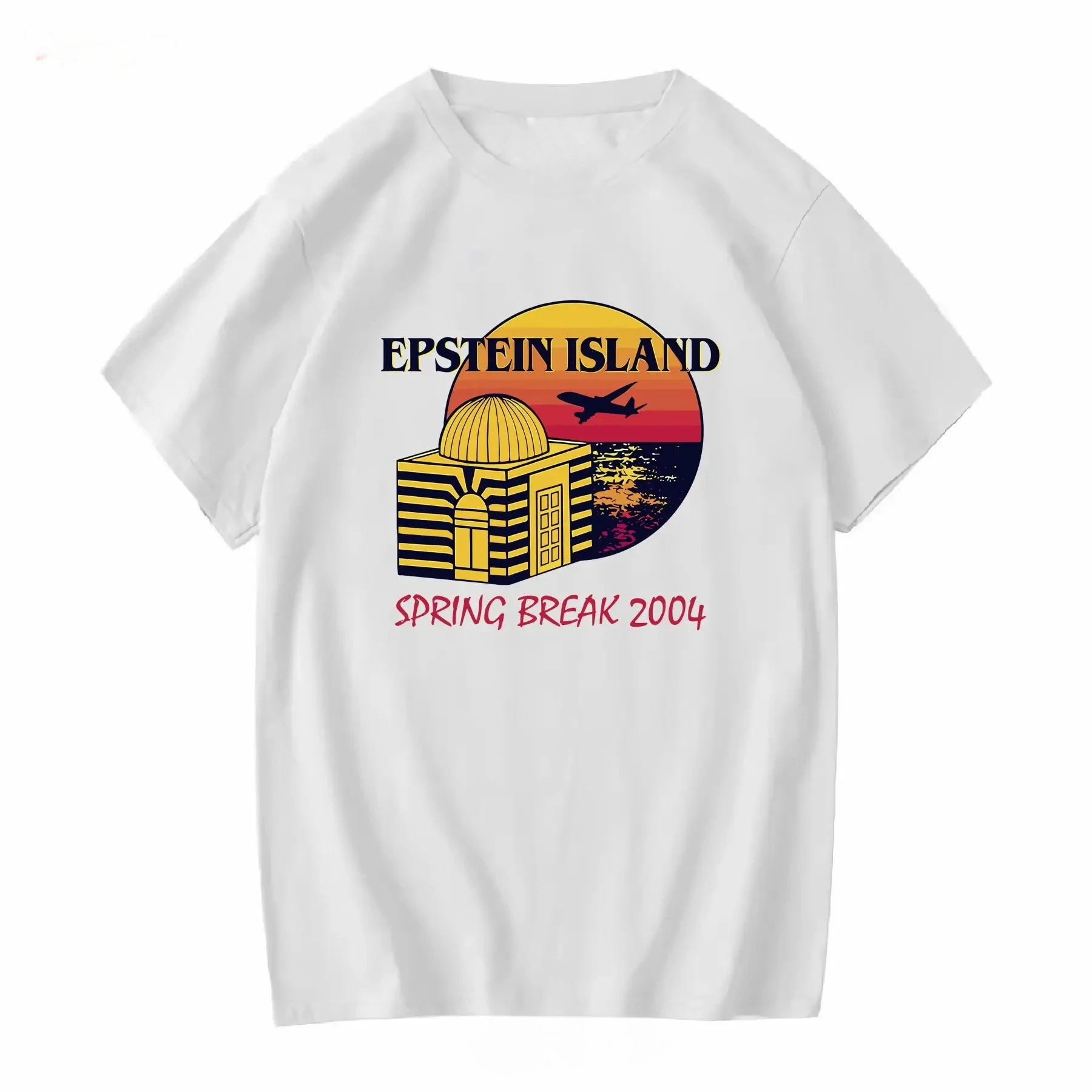 T-shirt vintage délavé et polyvalent pour homme, motif graphique, respirant, élégant, extensible et confortable – Édition Printemps 2004 de l'île d'Epstein