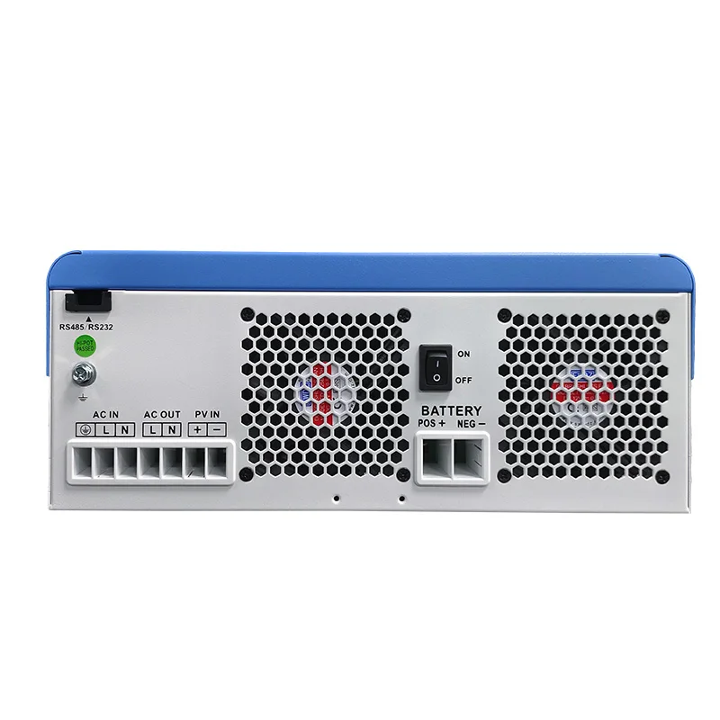 6.2KW 48V Solar Hybrid Inverter On-Grid/Off-Grid Pure Sine Wave Built-in MPPT 120A Solar Charger For 220-240VAC 60-500VDC