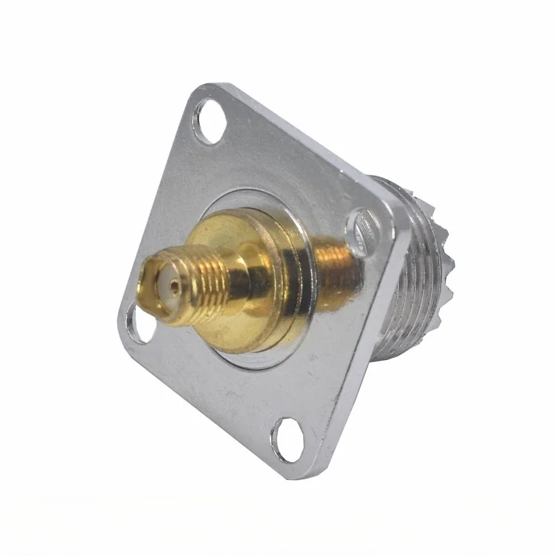 

2pcs/Lot SMA UHF Female Jack Panel Chassis Mount RF Coax Adapter SO239 PL259 4 Hole Flange Adapter RF Coax Connector