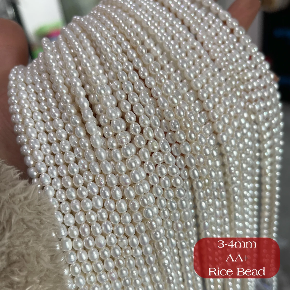 None Freshwater Cultured Pearl Rice Loose Beads 1.8-2mm 7