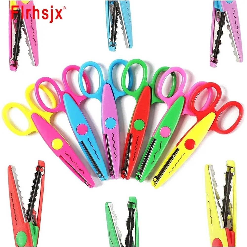 Student DIY Kleuralbum Decoratieve kantschaar Comfortabele handschaar Papierknipsels Schaar Kunstveiligheidsschaar - afbeelding 1