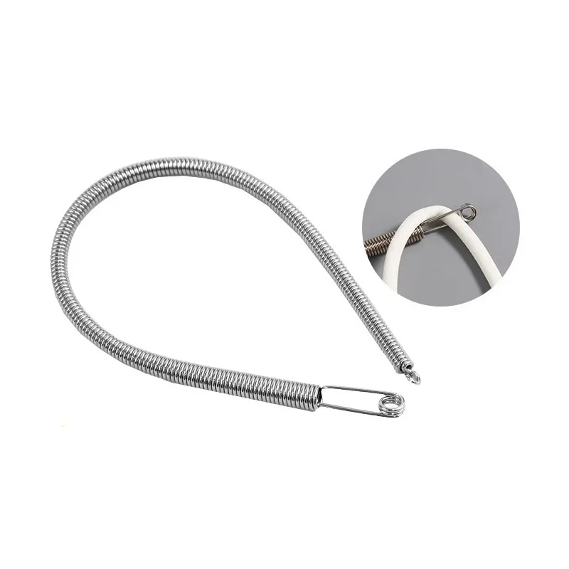 2pcs Flexible Rope Threader Tool Bendable Spring Pants Hoodies Elastic Band Lace Cord Drawstring Thread DIY Sewing Accessories