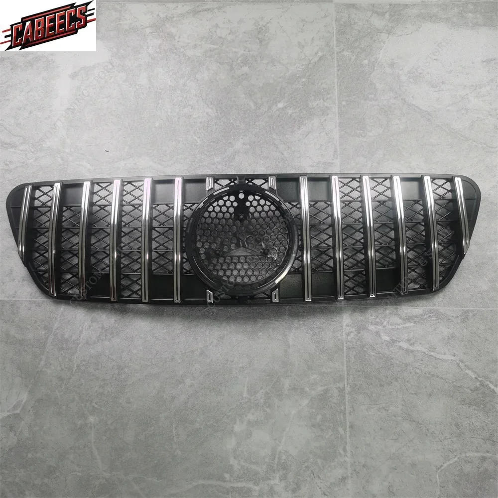 GT STYLE Sliver FRONT BUMPER BAR GRILLE For Mercedes W163 ML-Class ML320 ML350 ML270 ML400 ML430 CDI 1998-2004 Racing Grill