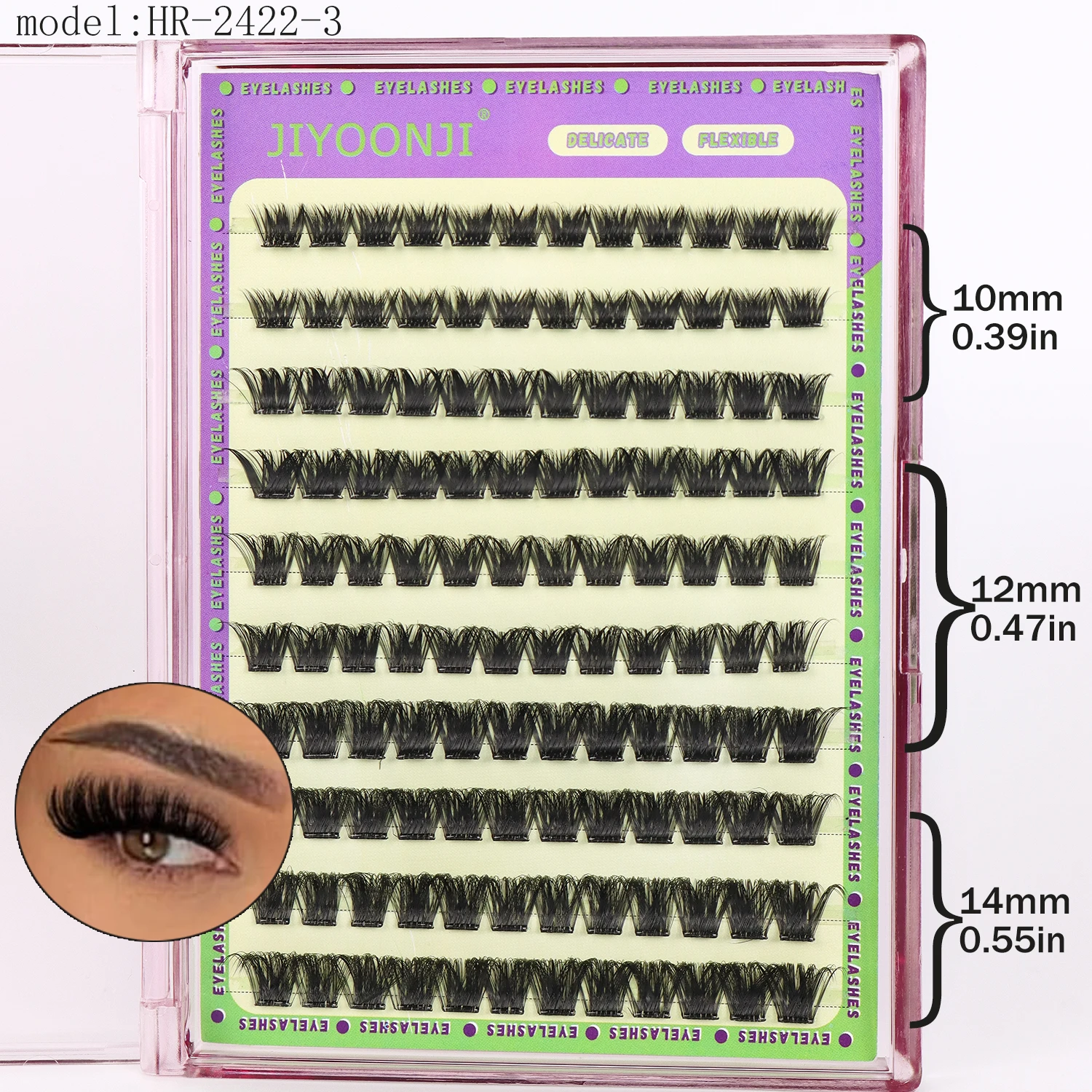 120 Uds. De pestañas autoadhesivas, 10-12-14mm, pestañas individuales sin pegamento, rizador y esponjoso, pestañas postizas DIY