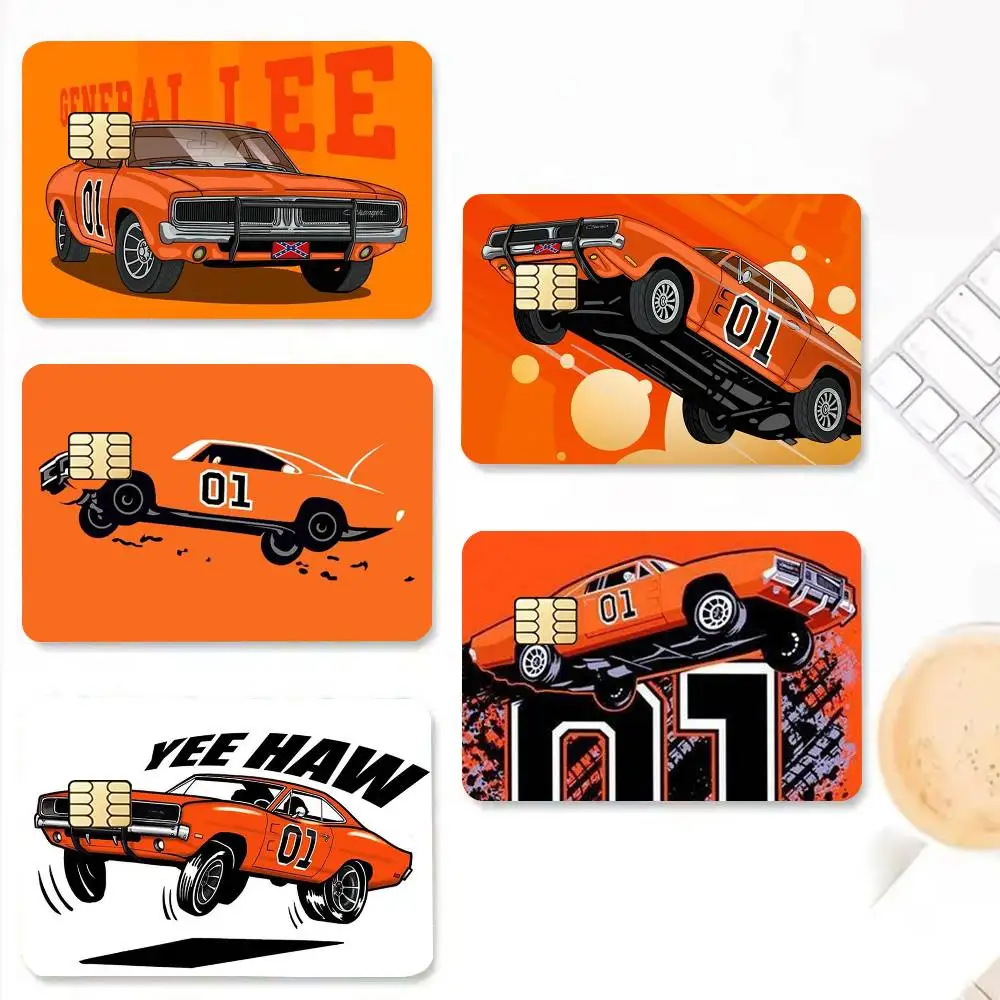 General Lee 01 Dukes Of Hazzard  Credit Card HD Stickers Game Card Decal Small Chip Waterproof Sticker Gift