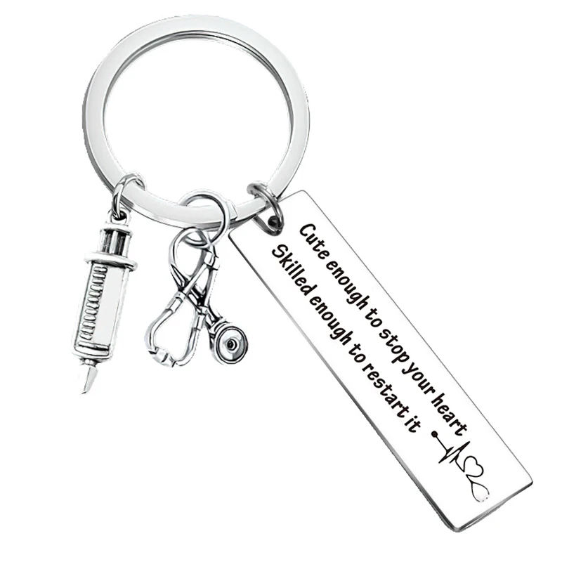 Paramedic doctor Keychain Doctor Medical Students key chains Gift Nurse Teacher Gifts Nurse Birthday Gift Keyring