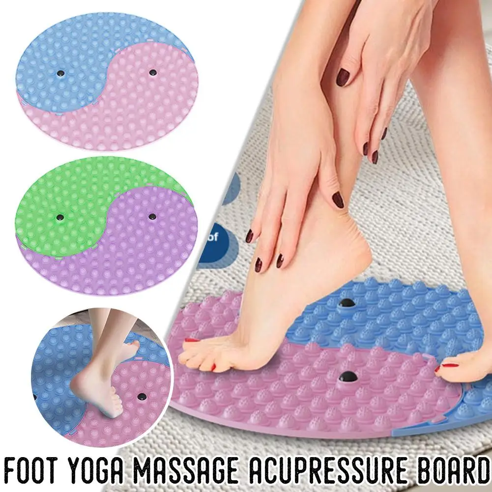 Foot Yoga Massage Acupressure Plate 14.56 Inch Round Foot Mat Extra Foot Pain Thickened Strong Extra Massage Experience Lar J1N1