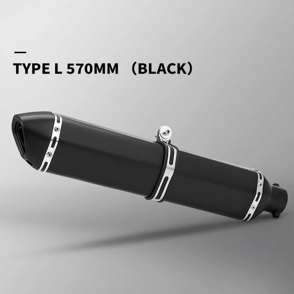 

51MM Motorcycle Stainless steel Exhaust Pipe for ninja400 R3 Z900 S1000RR MT-07 pcx160 duke390 R1 570mm 470mm 370mm