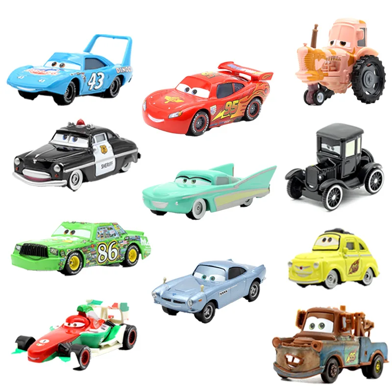 

1:55 Disney Pixar Cars 95Lightning Mcqueen Mater Jackson Storm Ramirez, литая под давлением модель из металлического сплава, игрушечный автомобиль, подарок на Рождественский подарок