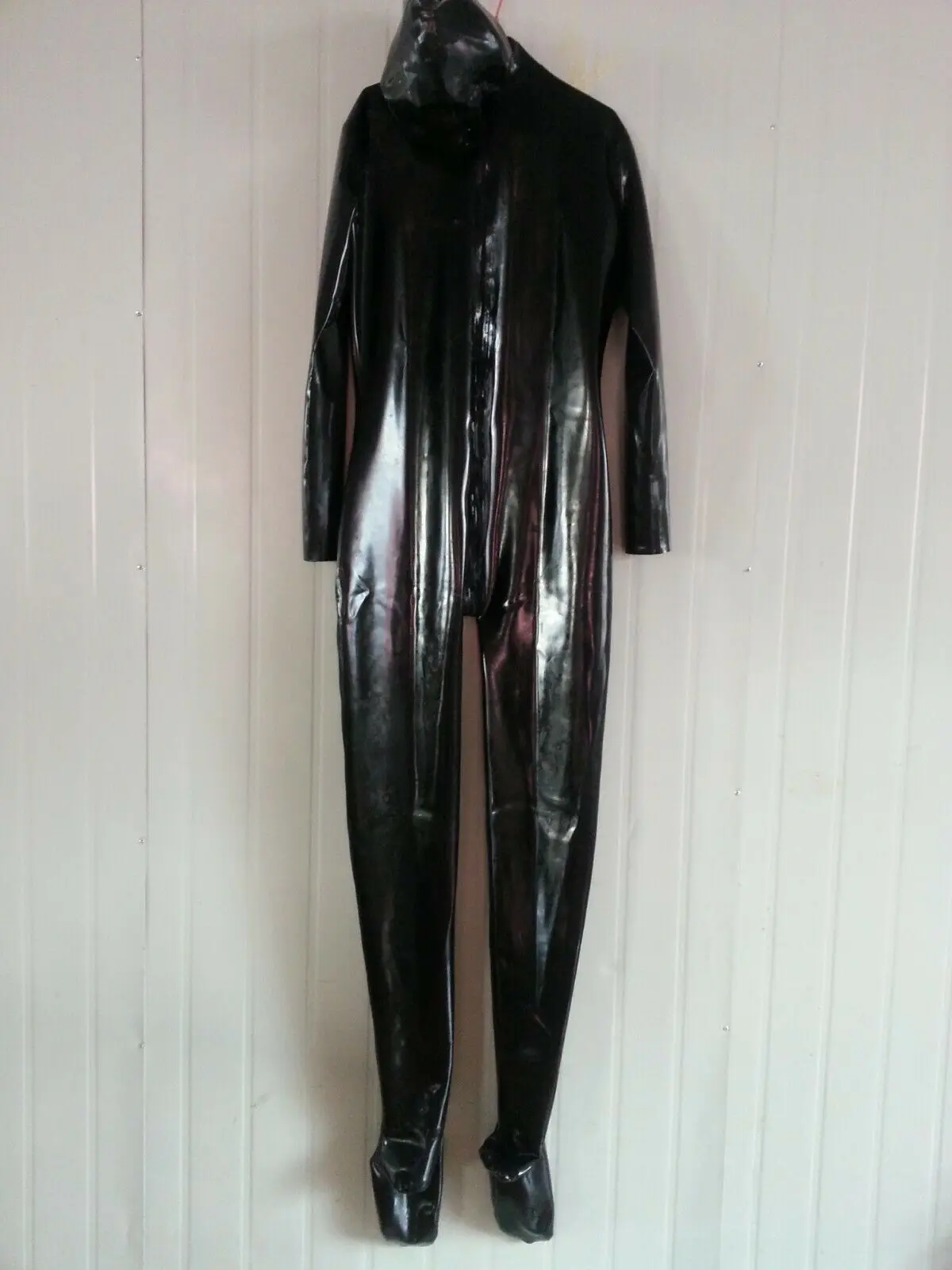 

100%Latex Rubber Fashion Bodysuit Suit Suits With Mask Ganzanzug Catsuit S-XXL