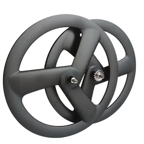 Full Carbon Fiber 20 Inch 406 Road Bike Wheelset for Small Fold Bicycles V / Rim Brack 3 Spokes Bicycle Wheels