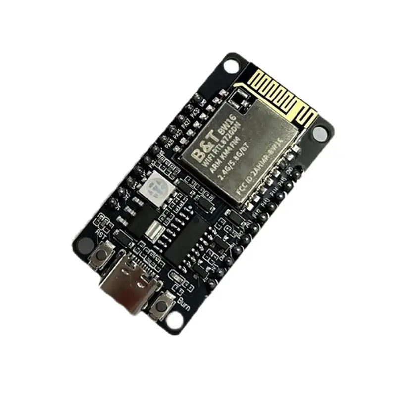 

ABJF-BW16 RTL8720DN Двухдиапазонный Wi-Fi модуль 2.4G/5G с интерфейсом Type-C, плата для разработки, комплект Bluetooth BLE с низким энергопотреблением, для пайки