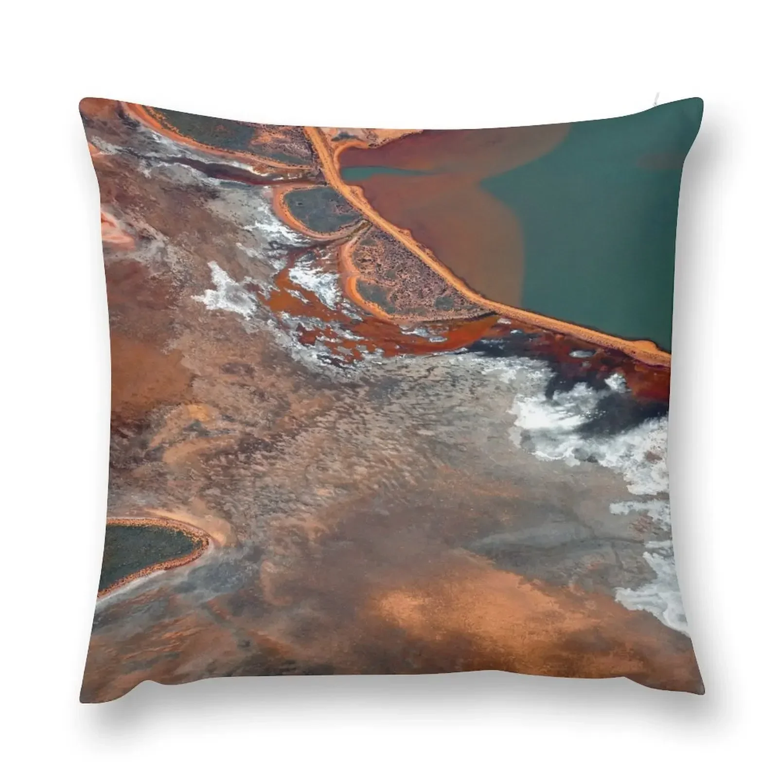 

Pilbara Aerial Landscape - Ocean & Salt Throw Pillow Christmas Pillow luxury sofa pillows Sofa Cover pillow