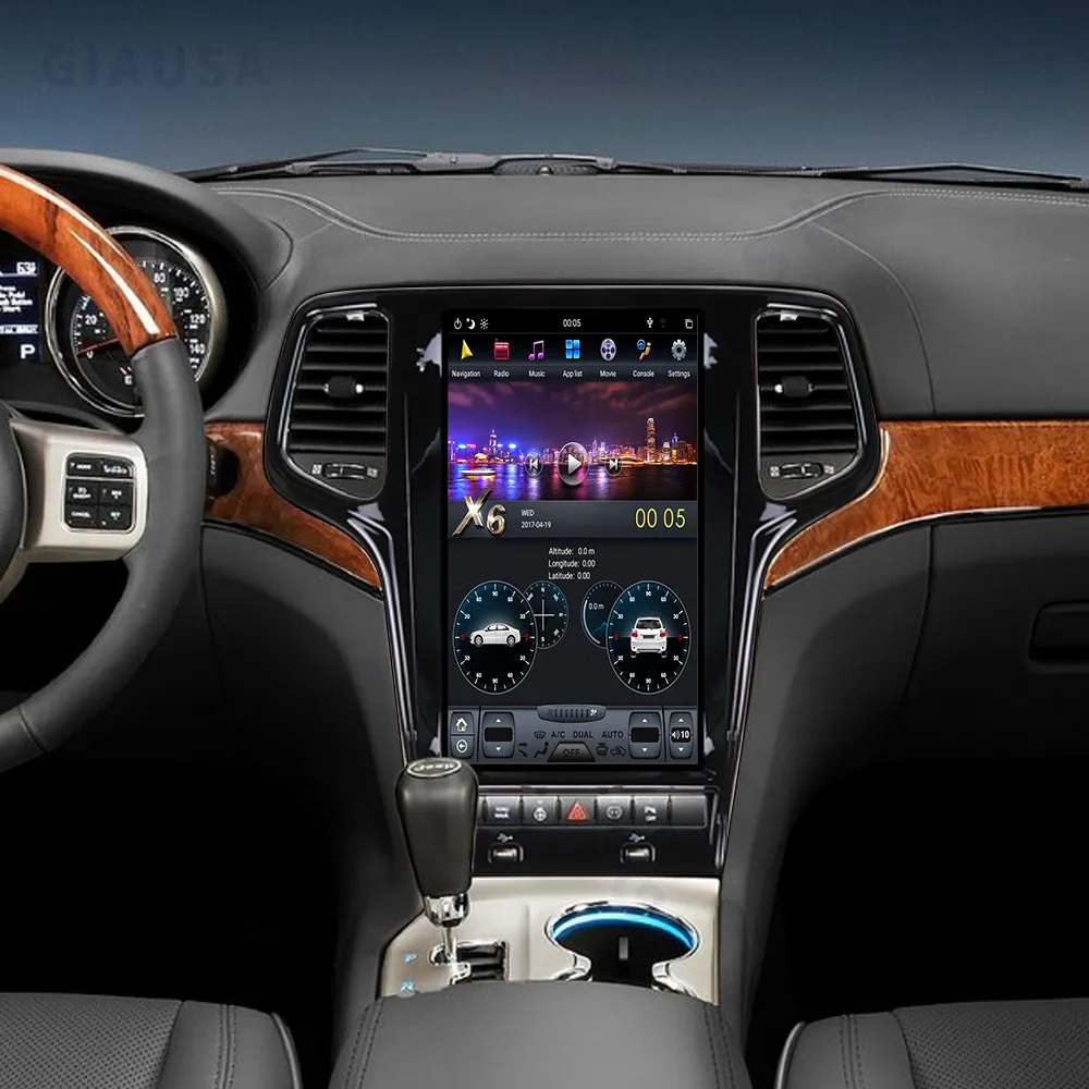 

Автомобильная стереосистема Qualcomm Android 12 для Jeep Grand Cherokee 2010-2020 с GPS-навигацией, сенсорным экраном, центральным мультимедийным радио, головное устройство Carplay