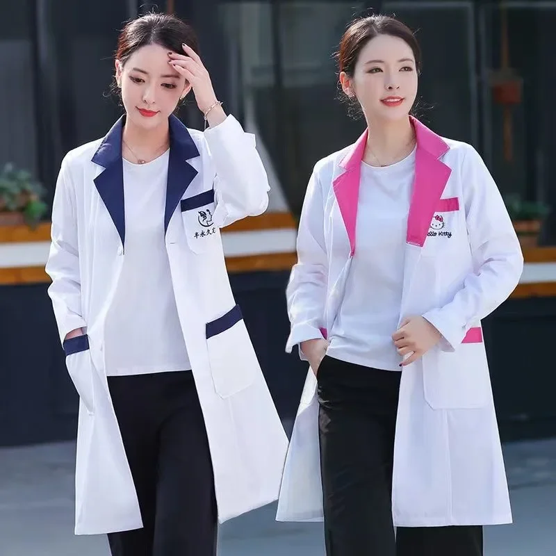 Scrubs Uniforms White Clothes Lab Coat Women Scrubs Costume Beauty Salon Work Clothing Spa Uniforms Health Service Workwear New