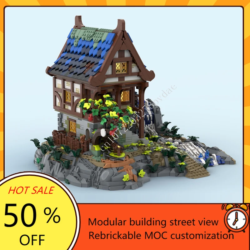 5058PCS MOC Medieval Castle Building Block Model Medieval Blacksmith base upgrade Technical Brick DIY Set Toy For Holiday Gifts