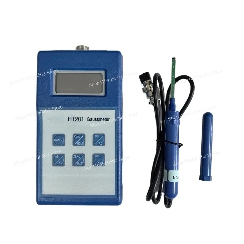 Digital Gauss Meter Tesla Meter Flux Meter HT201, High Precision Surface Magnetic Field Tester