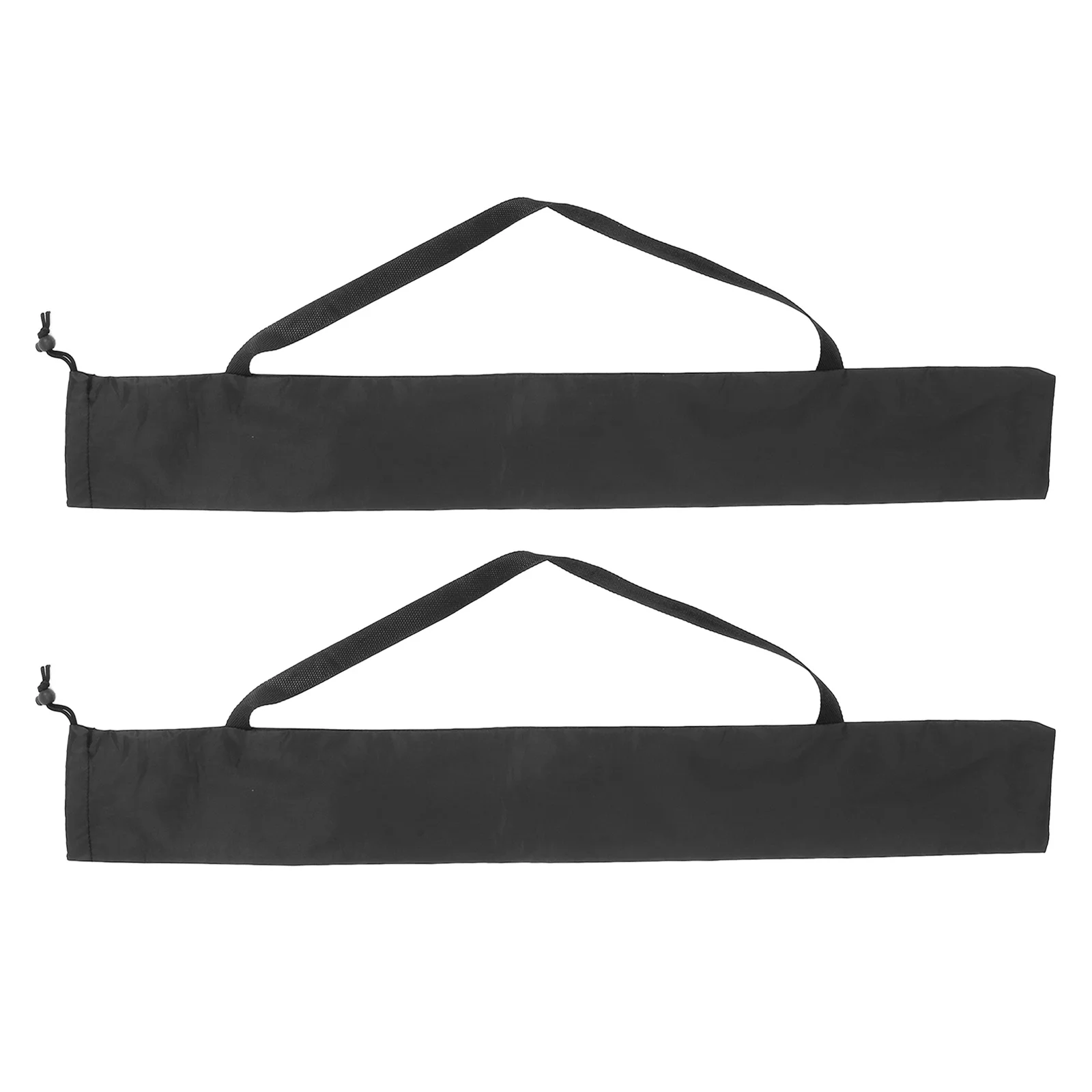 

2 Pcs Collapsible Storage Bag Beach Chair Pouch Outdoor Canopy Tent Replacement Black Pole Organizer Camping Umbrella Travel